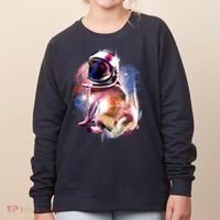 Space Pug Wearing Helmet Women's Sweatshirt thumb 0