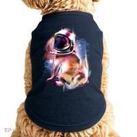 Space Pug Wearing Helmet Doggie Tank thumb 0