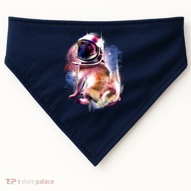 Space Pug Wearing Helmet USA-Made Doggie Bandana