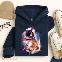 Space Pug Wearing Helmet Hoodie thumb 4