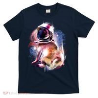 Space Pug Wearing Helmet T-Shirt thumb 0