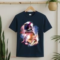 Space Pug Wearing Helmet T-Shirt thumb 2