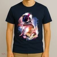 Space Pug Wearing Helmet T-Shirt thumb 3