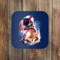 Space Pug Wearing Helmet Coaster thumb 0