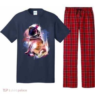 Space Pug Wearing Helmet Pajama Set