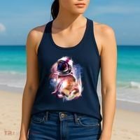Space Pug Wearing Helmet Women's Tank Top thumb 2