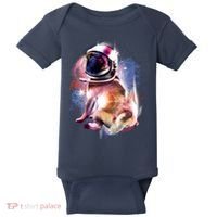 Space Pug Wearing Helmet Baby Bodysuit thumb 0