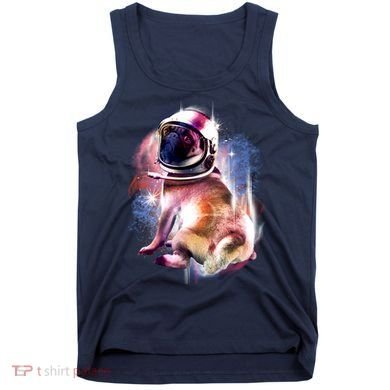 Space Pug Wearing Helmet Tank Top