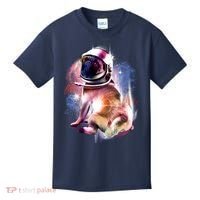 Space Pug Wearing Helmet Kids T-Shirt thumb 0