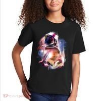 Space Pug Wearing Helmet Kids T-Shirt thumb 2