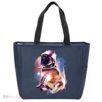 Space Pug Wearing Helmet Tote Bag thumb 0