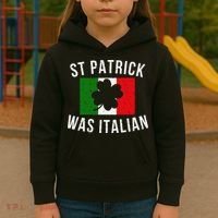 Saint Patrick Was Italian St. Patrick's Day Italy Kids Hoodie thumb 3