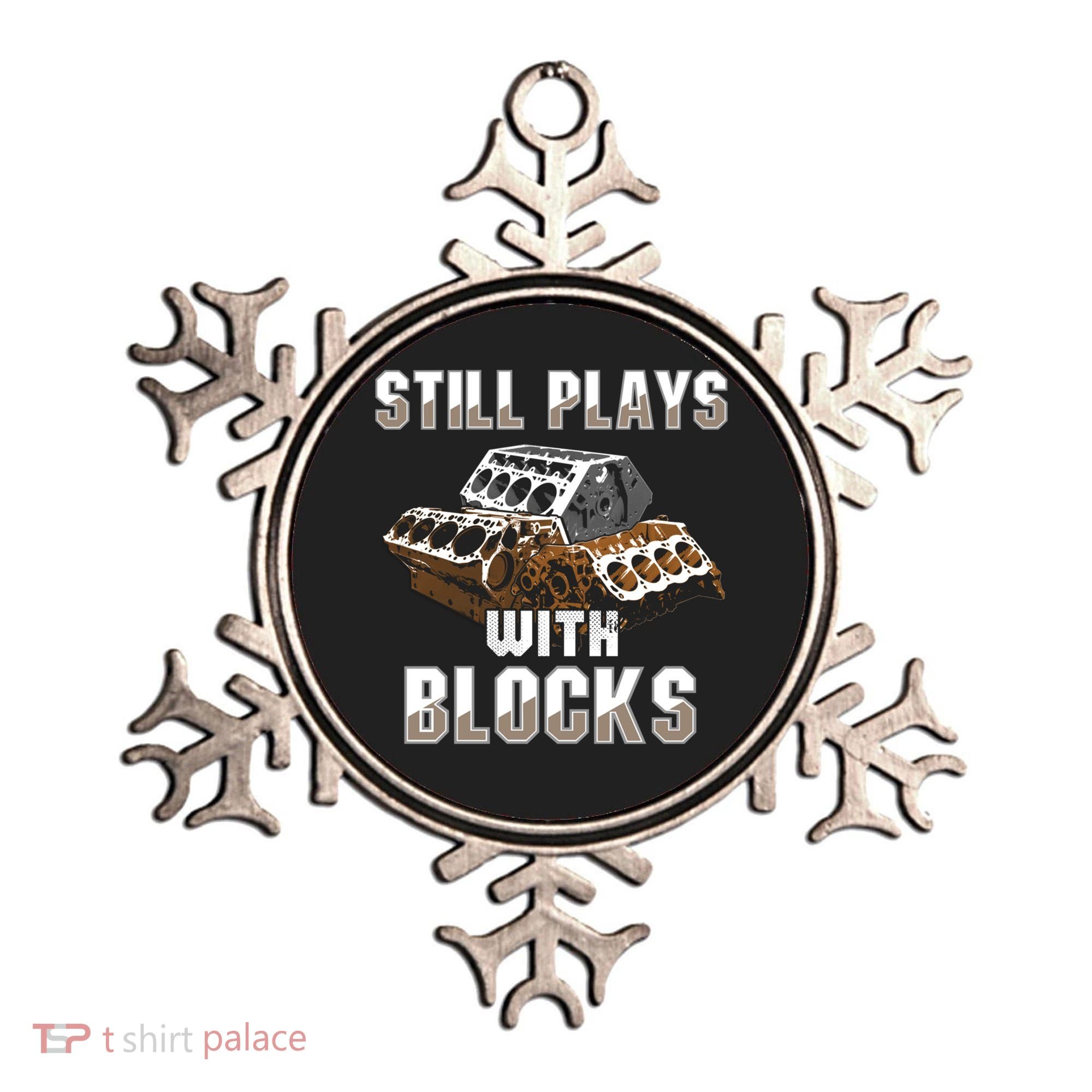 Still Plays With Blocks Gift Auto Drag Racing Car Gift Ornament
