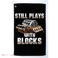 Still Plays With Blocks Gift Auto Drag Racing Car Gift Golf Towel thumb 0