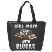 Still Plays With Blocks Gift Auto Drag Racing Car Gift Tote Bag thumb 0