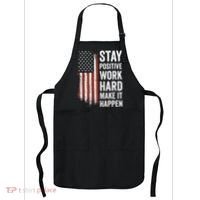 Stay Positive Work Hard Make It Happen Motivation Apron thumb 0