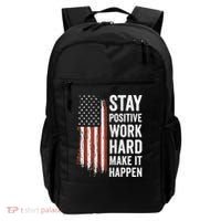 Stay Positive Work Hard Make It Happen Motivation Backpack thumb 0