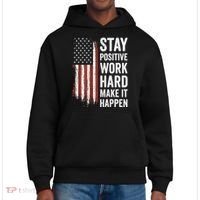 Stay Positive Work Hard Make It Happen Motivation District V.I.T. Heavyweight Hoodie thumb 0