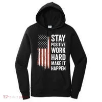 Stay Positive Work Hard Make It Happen Motivation Women's Hoodie thumb 0