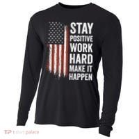 Stay Positive Work Hard Make It Happen Motivation Cooling Performance Long Sleeve Crew thumb 0