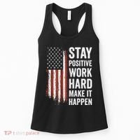 Stay Positive Work Hard Make It Happen Motivation Women's Tank Top thumb 0