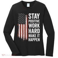 Stay Positive Work Hard Make It Happen Motivation Women's Long Sleeve Shirt thumb 0