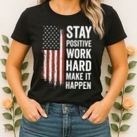 Stay Positive Work Hard Make It Happen Motivation Women's T-Shirt thumb 2