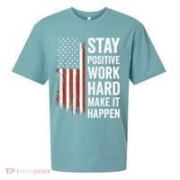 Stay Positive Work Hard Make It Happen Motivation Sueded Cloud Jersey T-Shirt thumb 0