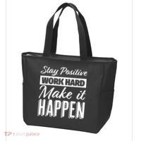 Stay Positive Work Hard Make It Happen Motivational Tote Bag thumb 3