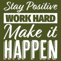 Stay Positive Work Hard Make It Happen Motivational The Baniff Cuffed Pom Beanie thumb 2