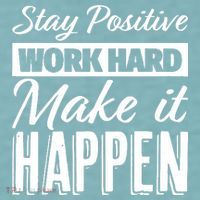Stay Positive Work Hard Make It Happen Motivational Sueded Cloud Jersey T-Shirt thumb 2