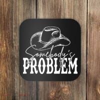 Somebody's Problem Western Country Cow Morgan Fan Coaster thumb 0