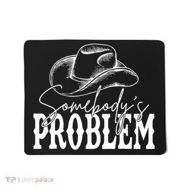 Somebody's Problem Western Country Cow Morgan Fan Mousepad