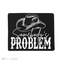Somebody's Problem Western Country Cow Morgan Fan Mousepad thumb 0