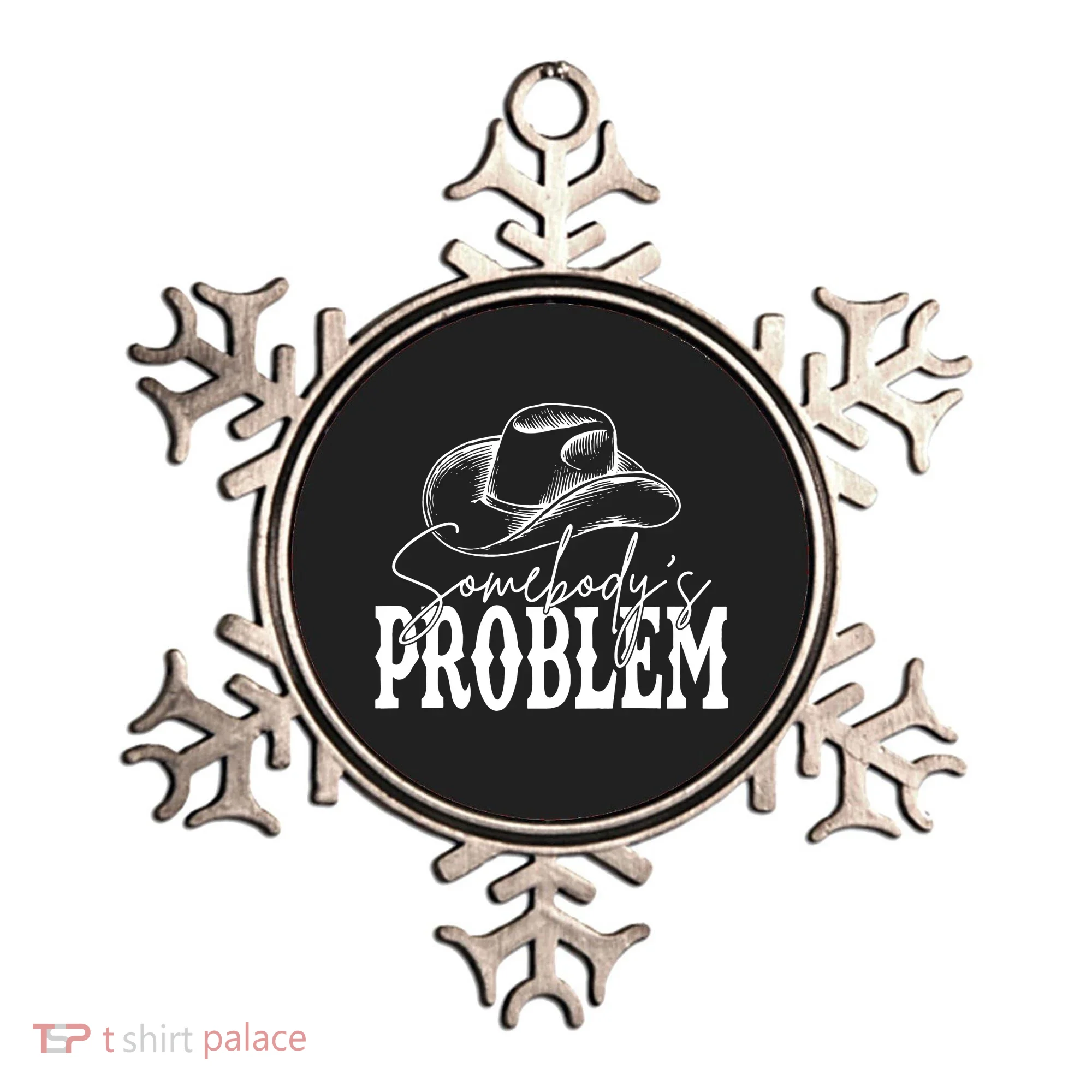 Somebody's Problem Western Country Cow Morgan Fan Ornament