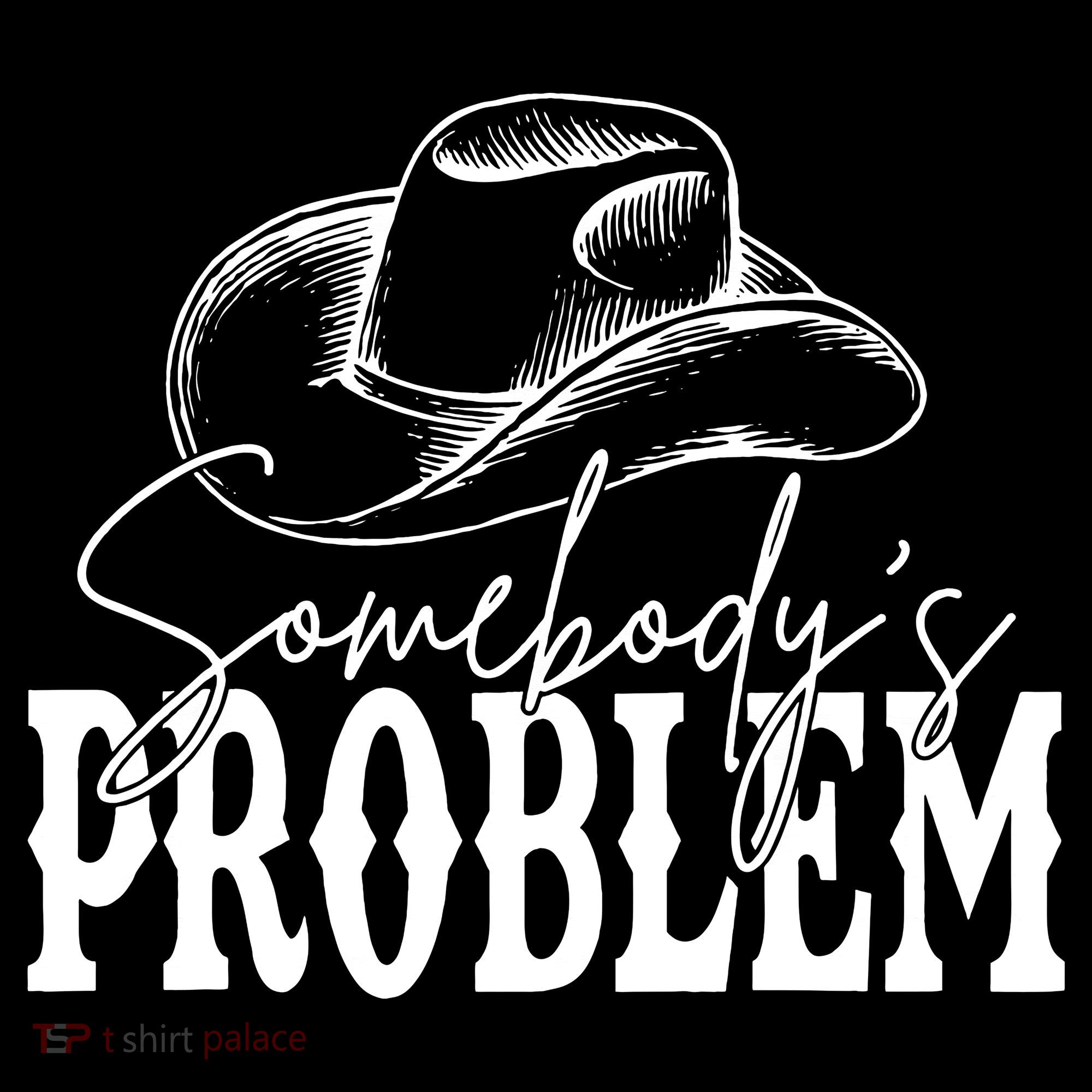Somebody's Problem Western Country Cow Morgan Fan Women's Tank Top