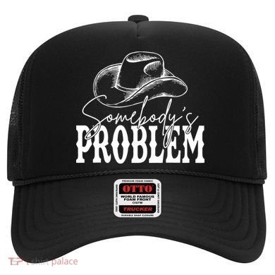 Somebody's Problem Western Country Cow Morgan Fan Hat