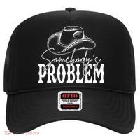 Somebody's Problem Western Country Cow Morgan Fan Hat thumb 0