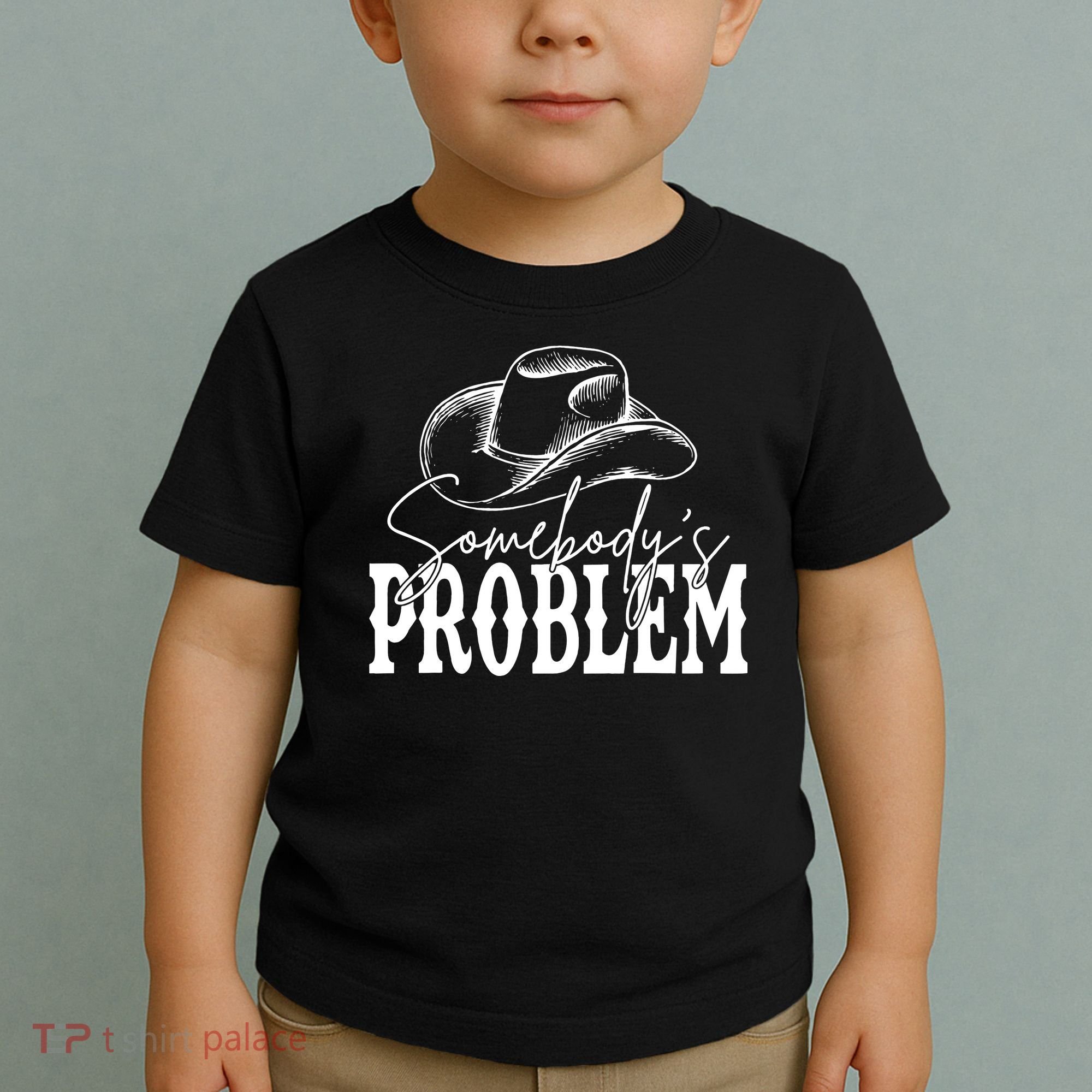 Somebody's Problem Western Country Cow Morgan Fan Toddler T-Shirt