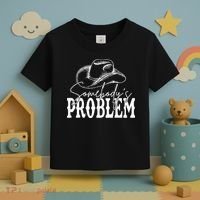 Somebody's Problem Western Country Cow Morgan Fan Toddler T-Shirt thumb 3
