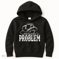 Somebody's Problem Western Country Cow Morgan Fan Kids Hoodie thumb 0