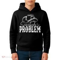 Somebody's Problem Western Country Cow Morgan Fan Kids Hoodie thumb 4