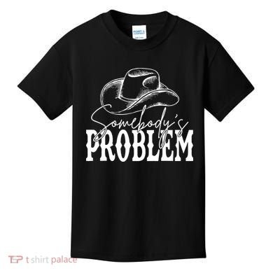 Somebody's Problem Western Country Cow Morgan Fan Kids T-Shirt