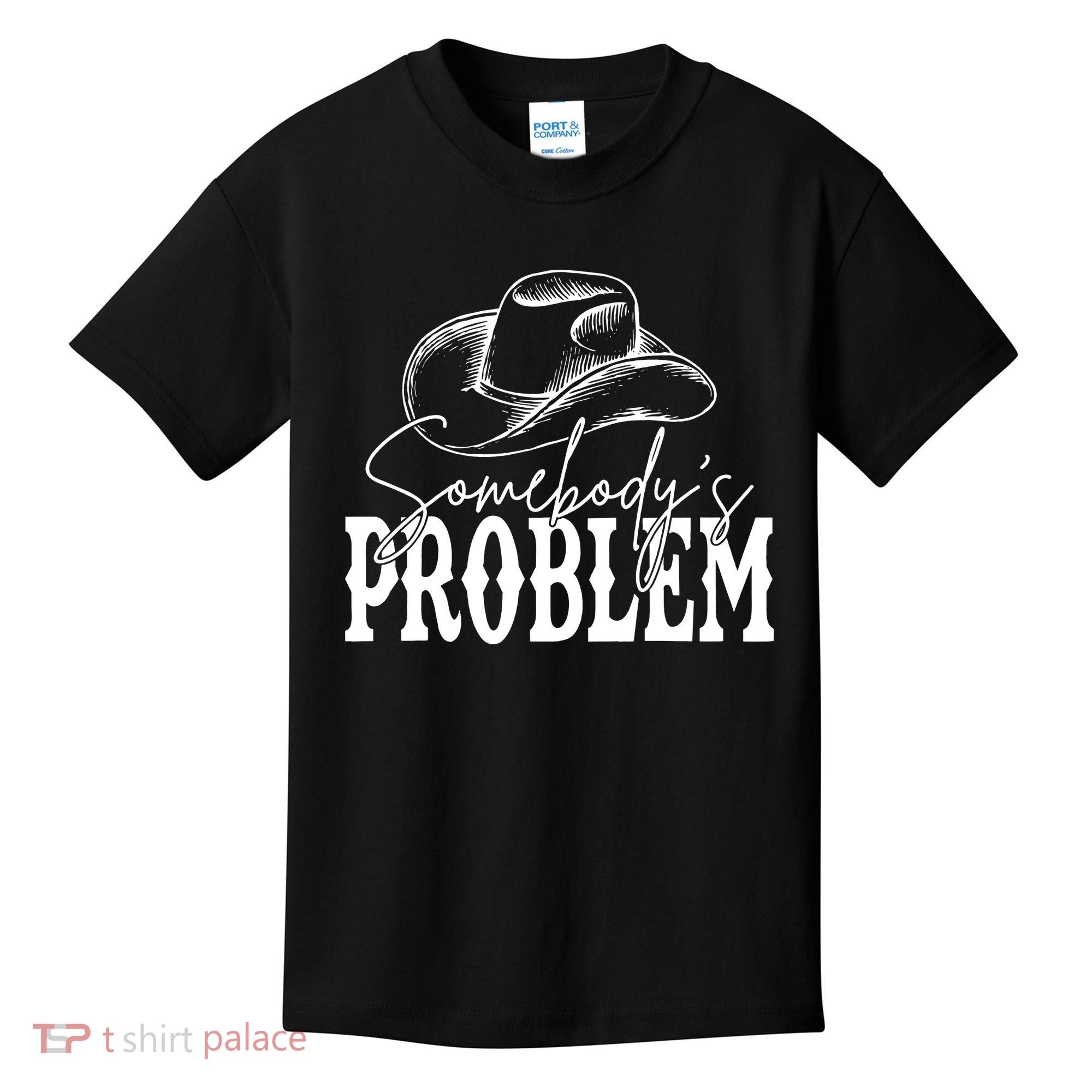 Somebody's Problem Western Country Cow Morgan Fan Kids T-Shirt