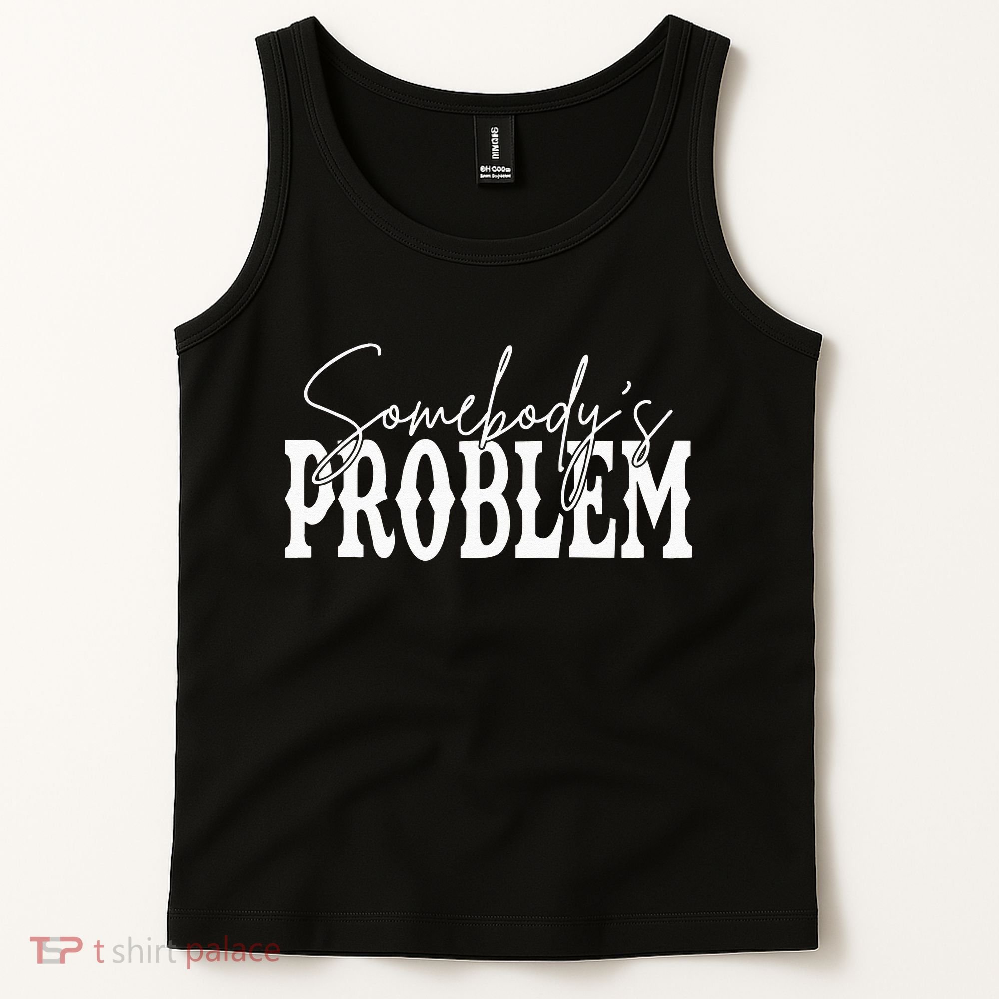 Somebodys Problem Western Country Cowboy Morgan Fan Tank Top