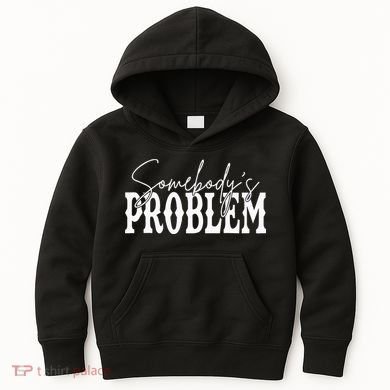 Somebodys Problem Western Country Cowboy Morgan Fan Kids Hoodie