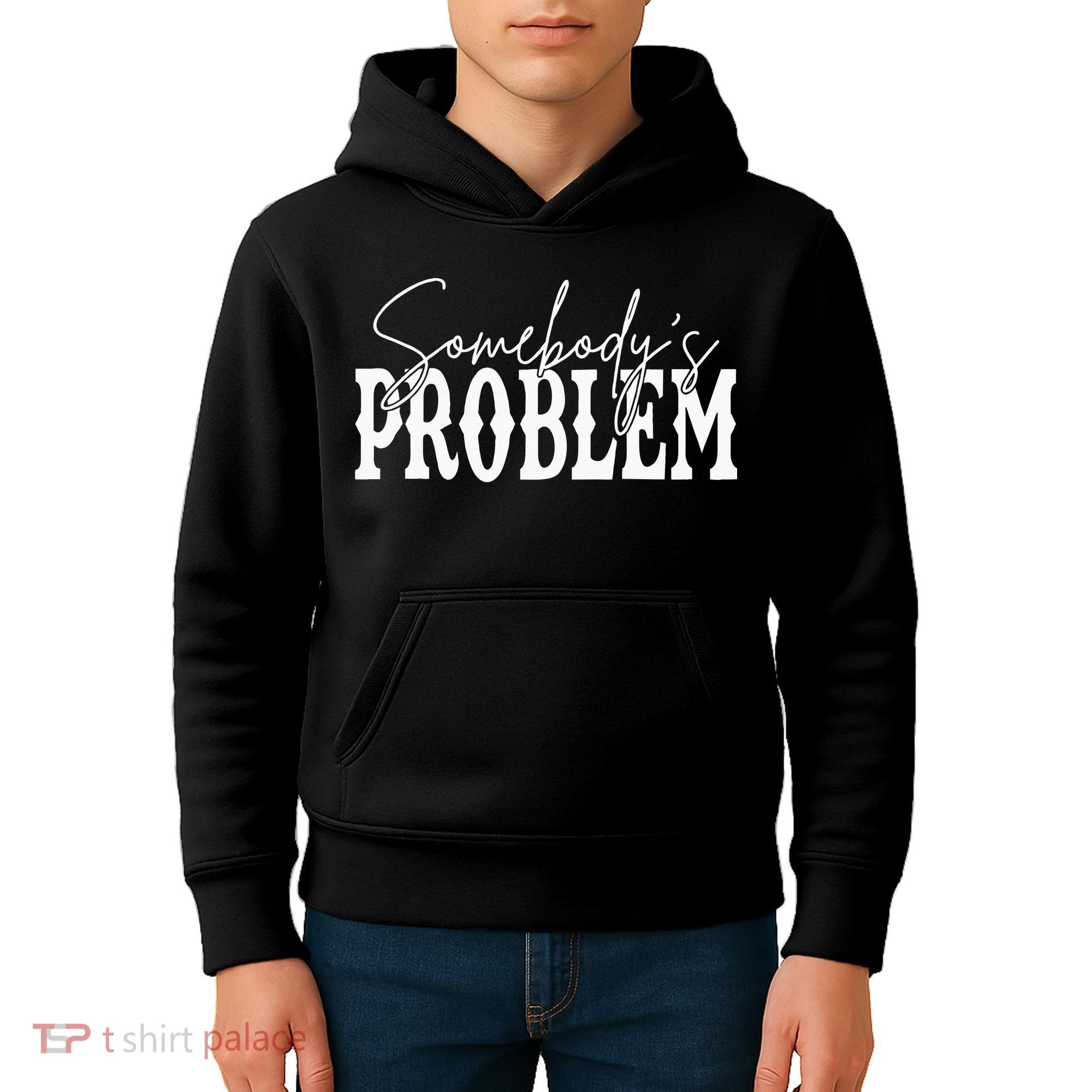 Somebodys Problem Western Country Cowboy Morgan Fan Kids Hoodie