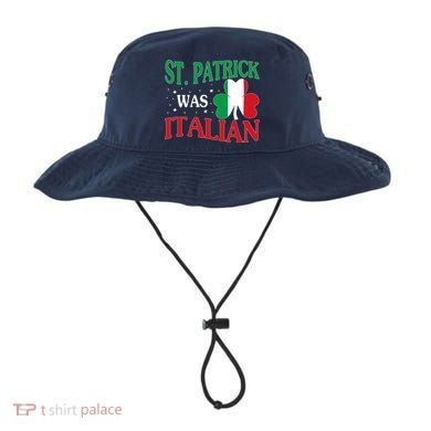 St. Patrick Was Italian Funny St patrick's day Shamrock Flag Bucket Hat