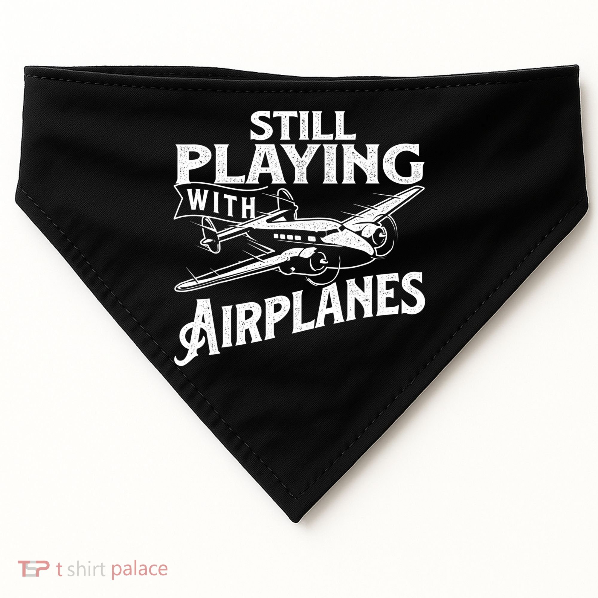 Still Playing With Airplanes Aviation Lover Airline Pilot USA-Made Doggie Bandana