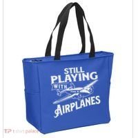 Still Playing With Airplanes Aviation Lover Airline Pilot Tote Bag thumb 2